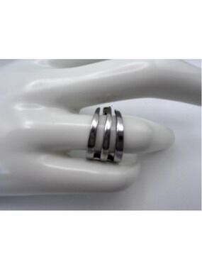 Ring 925 Silver Triple Band Stack Minimalist Fashion Jewelry Size 6.5 Ring